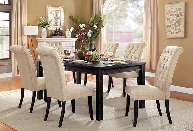 Sania - 7 Pc Dining Table Set by Unique Piece Furniture