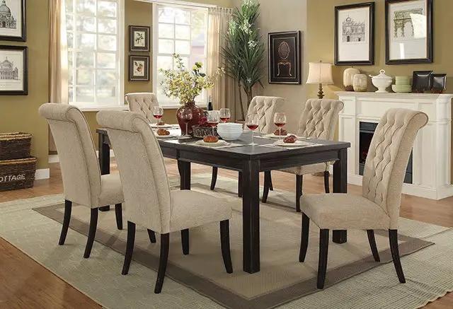 Sania - 7 Pc Dining Table Set by Unique Piece Furniture