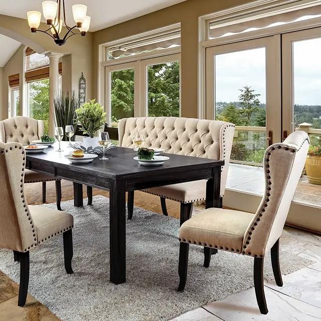 Sania - 6 Pc Dining Table Set w/ Bench by Unique Piece Furniture