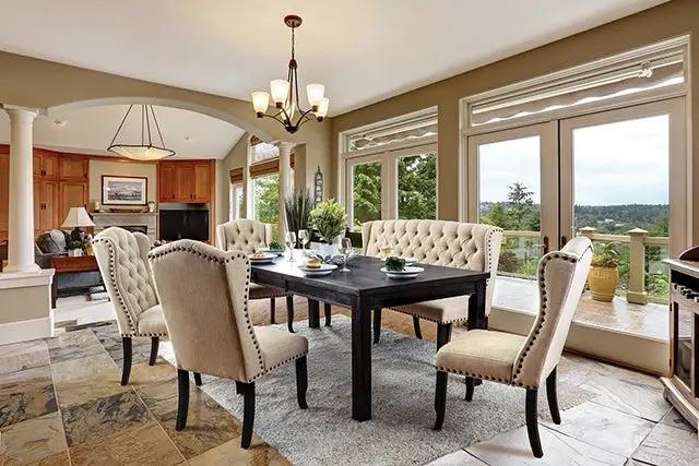 Sania - 6 Pc Dining Table Set w/ Bench by Unique Piece Furniture