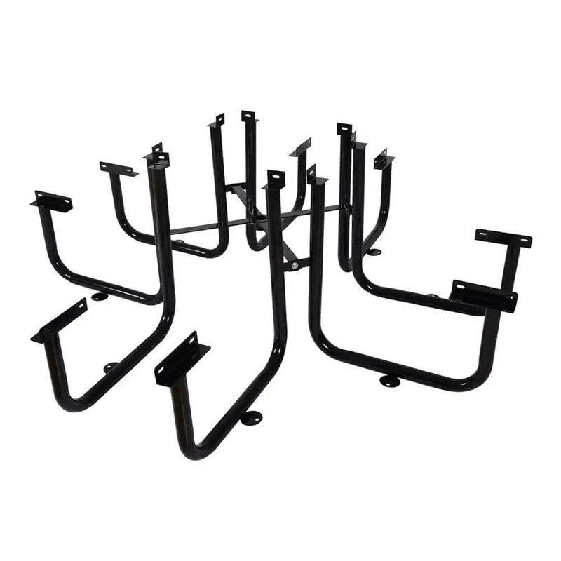 Large 46-Inch Stylish Square Steel Picnic Table W/ Thermoplastic Coating & Umbrella Hole (SAK90547) by SAKSBY WHOLESALE
