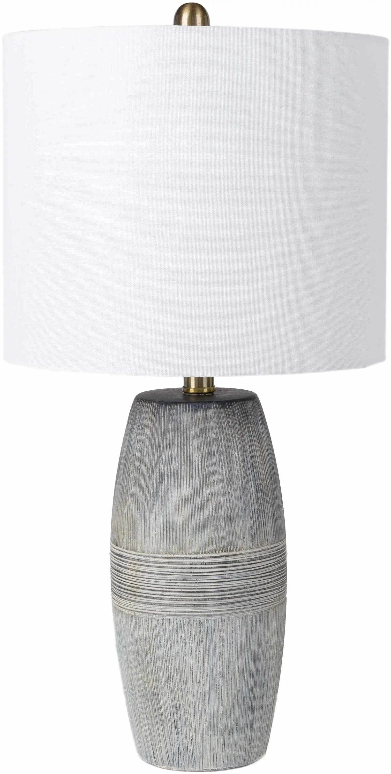 Mabayo Ribbed White Ceramic Table Lamp by Boutique Rugs