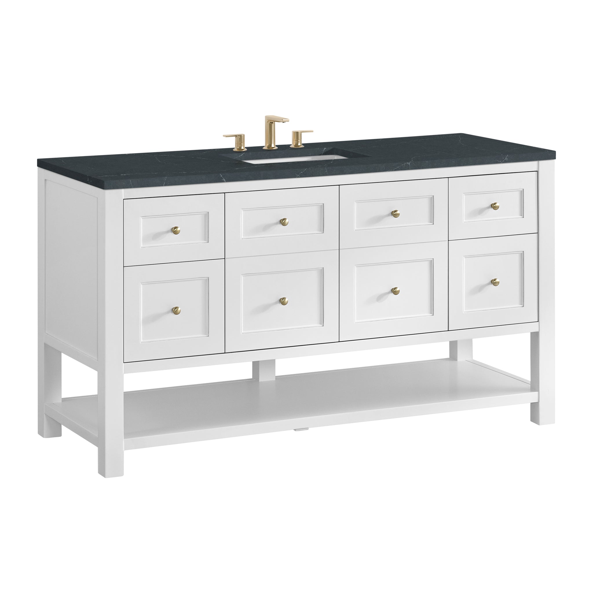 James Martin Breckenridge 60" Single Bathroom Vanity, Bright White, view 38
