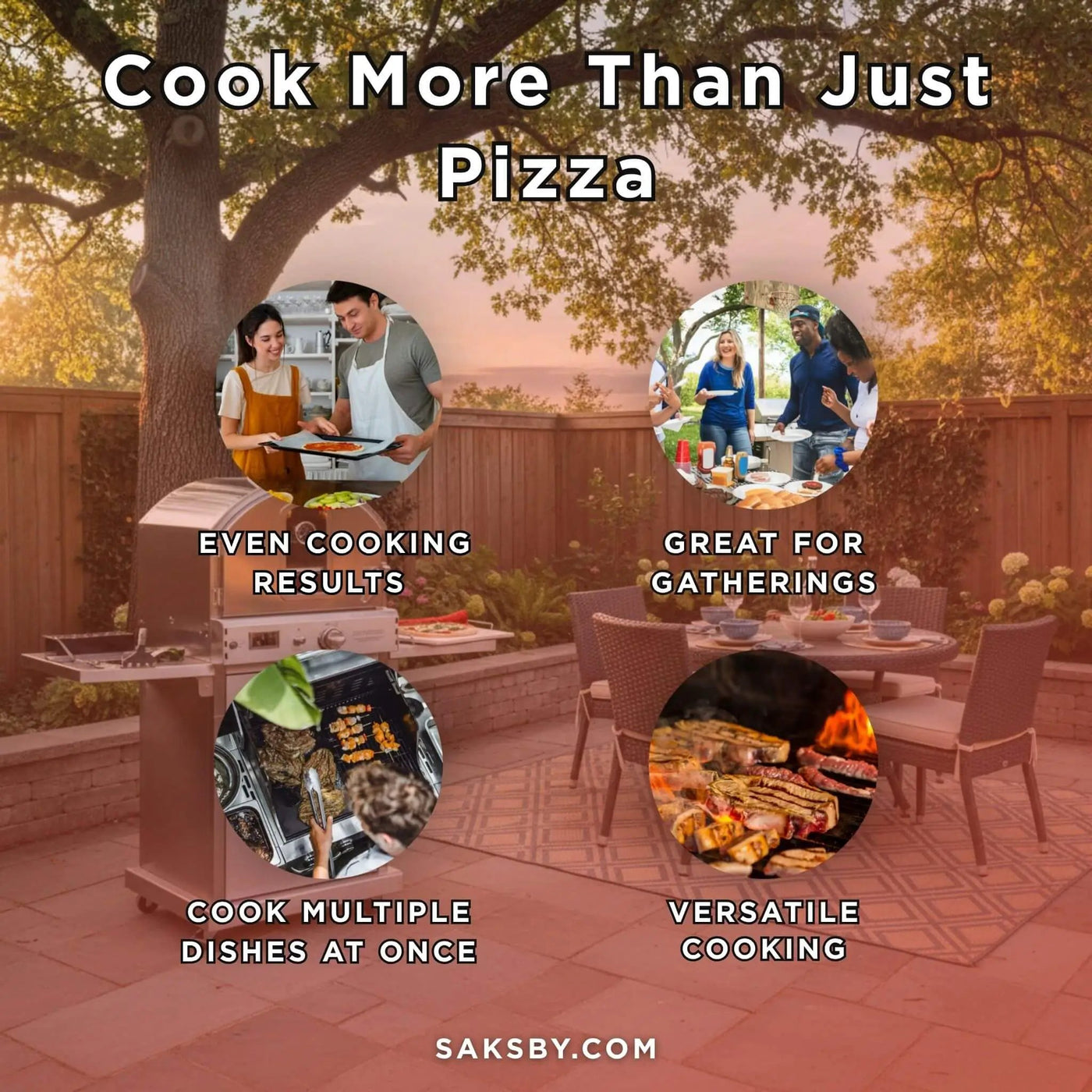 Summerset 60-Inch Outdoor Freestanding Gas Pizza Oven [SS-OVFS-LP/NG] (SAK17543) by SAKSBY WHOLESALE