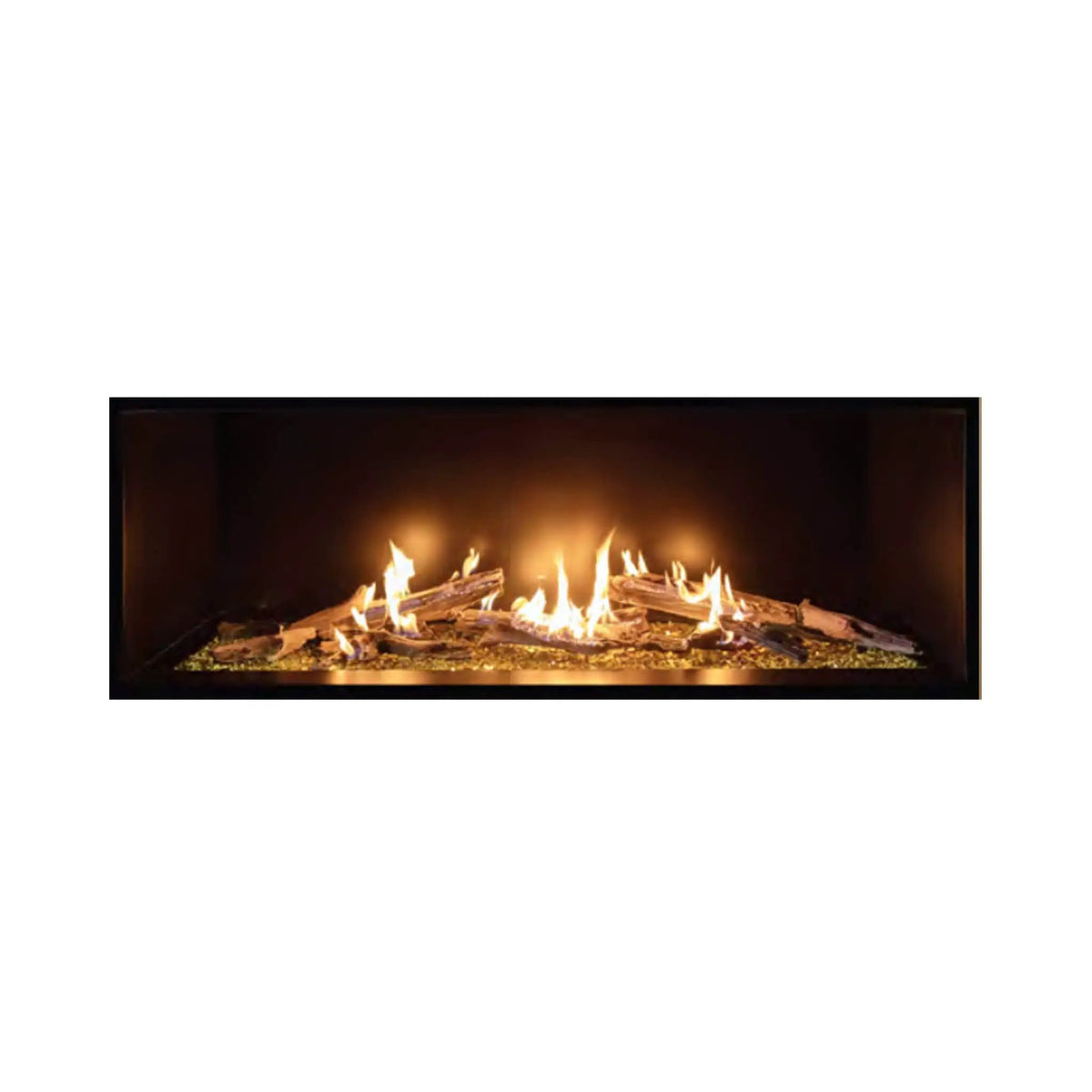 Summit 72-Inch Linear Fireplace With Bedrock [SML-72BR] (SAK92081) by SAKSBY WHOLESALE