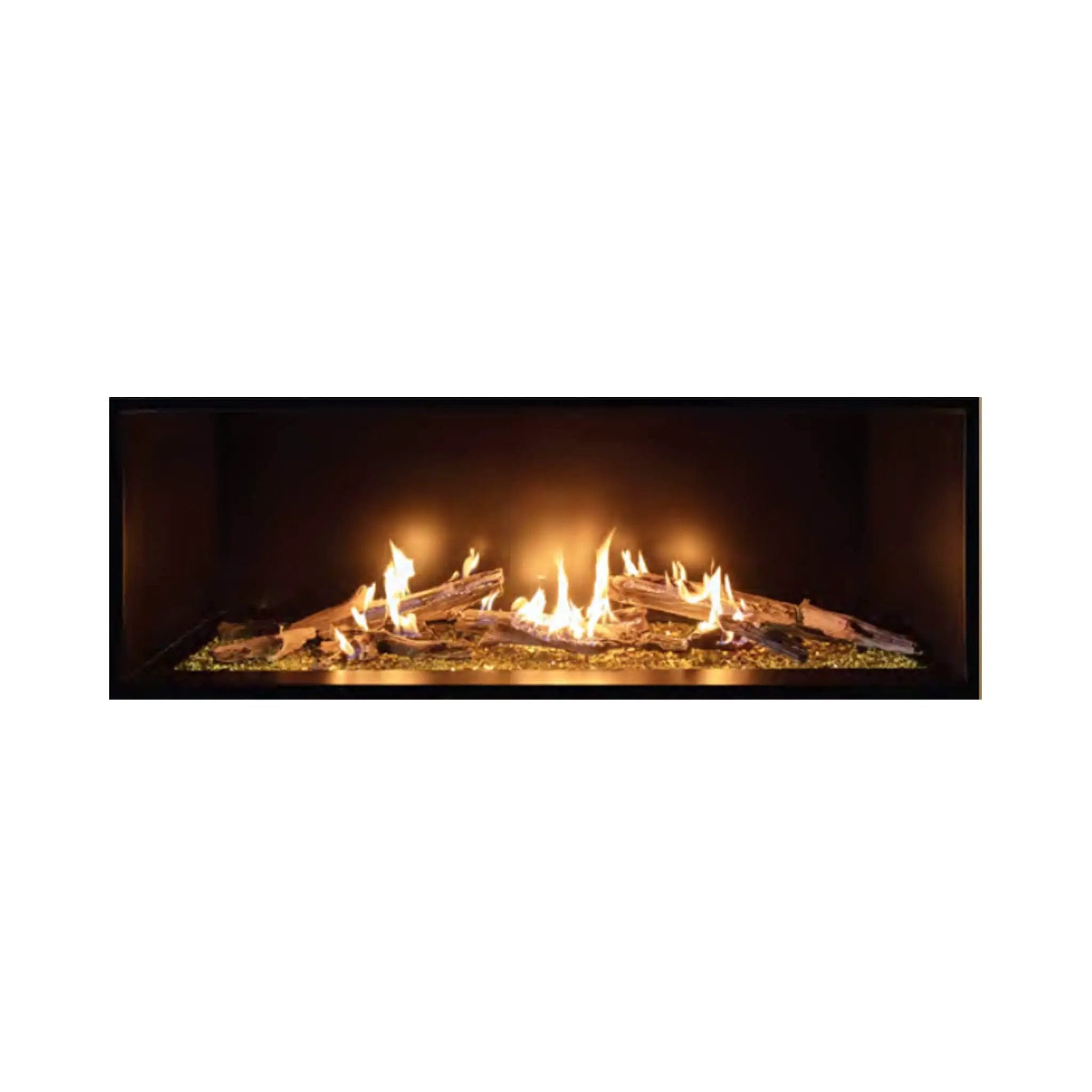 Summit 72-Inch Linear Fireplace With Bedrock [SML-72BR] (SAK92081) by SAKSBY WHOLESALE