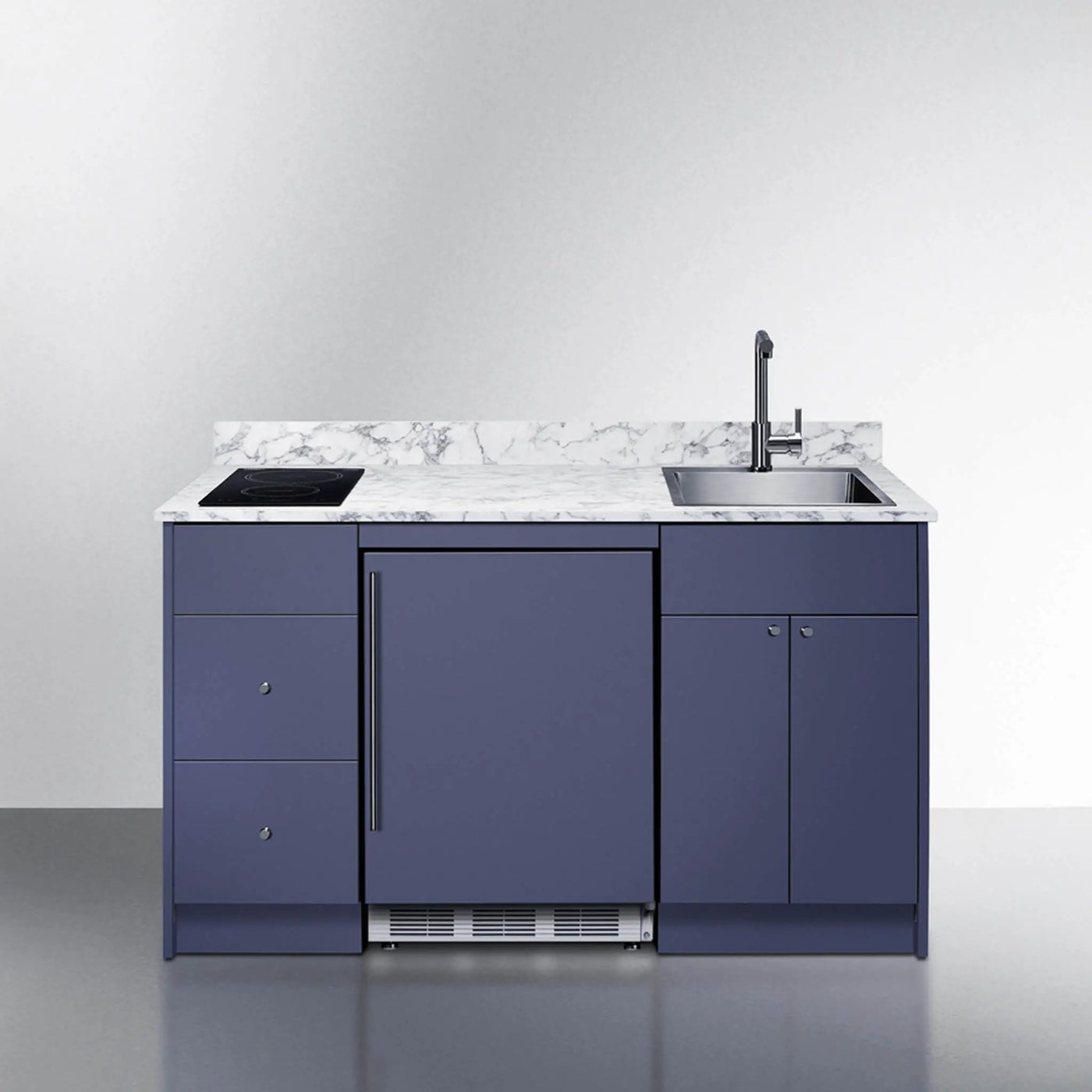 Summit Turnkey Caldera Kitchenette With A Cooktop, Refrigerator-Freezer, Sink, And Pre-Installed Cabinetry [CALDERAWH35] (SAK73248) by SAKSBY WHOLESALE