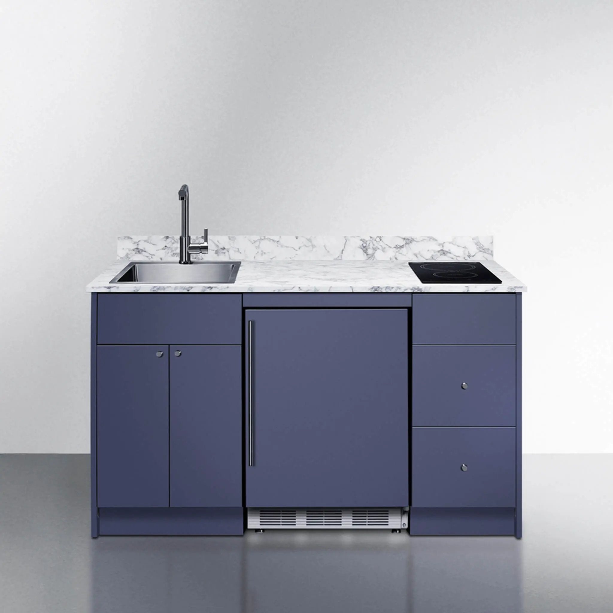 Summit Turnkey Caldera Kitchenette With A Cooktop, Refrigerator-Freezer, Sink, And Pre-Installed Cabinetry [CALDERAWH35] (SAK73248) by SAKSBY WHOLESALE