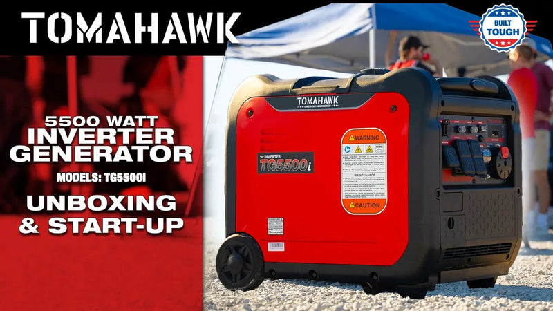 5500 Watt Inverter Generator Super Quiet Portable Gas Power Professional Use by Tomahawk Power