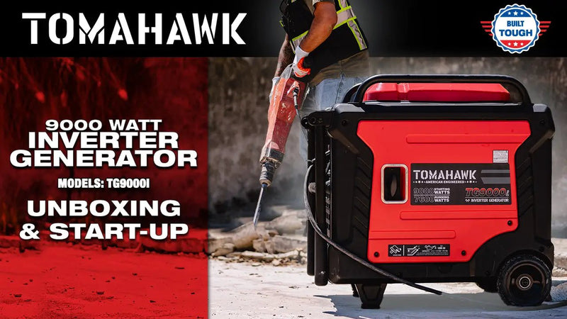 10,500 Watt Inverter Generator Electric Start Super Quiet Portable Gas Power Professional Use by Tomahawk Power