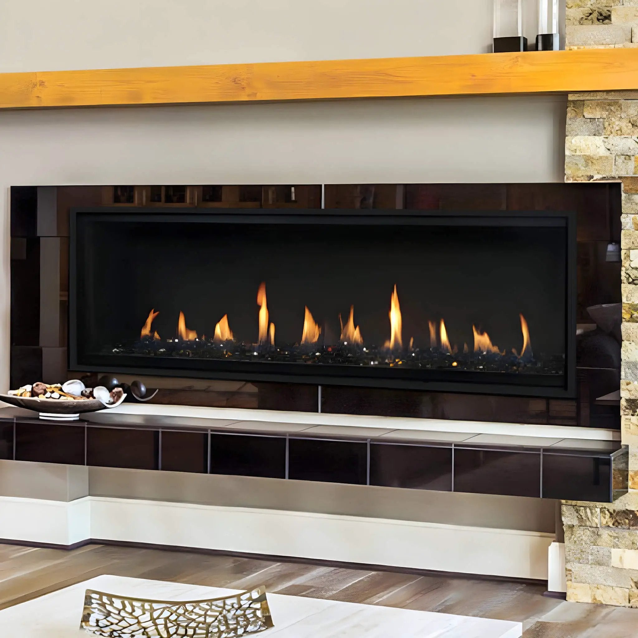 Superior Fireplaces 48-Inch Linear Direct Vent Natural Gas Fireplace [DRL4048TEN] (SAK48631) by SAKSBY WHOLESALE