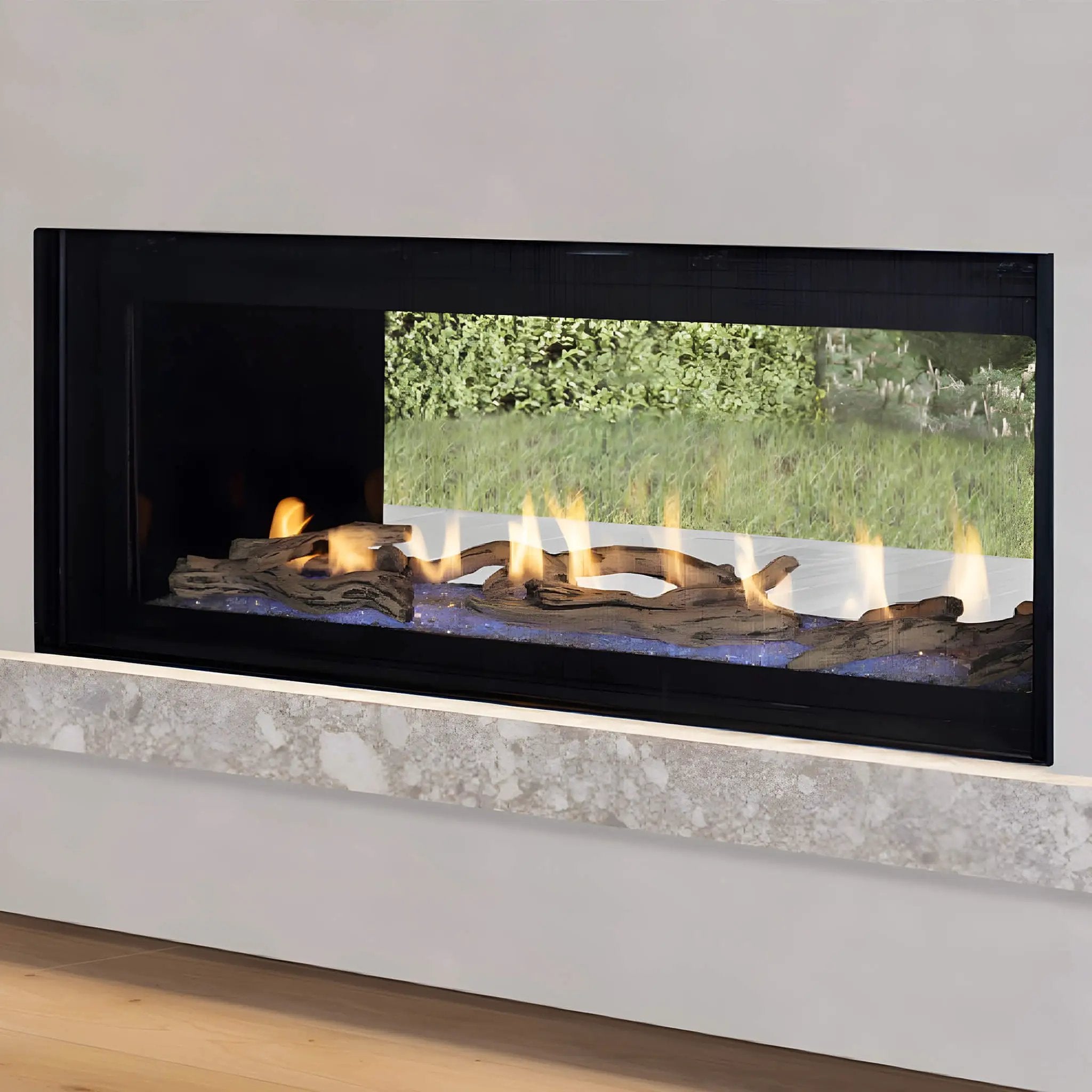 Superior Fireplaces 84-Inch Linear Direct Vent Electric Ignition Natural Gas Fireplace With Screen Barrier [DRL6084TEN] (SAK15198) by SAKSBY WHOLESALE
