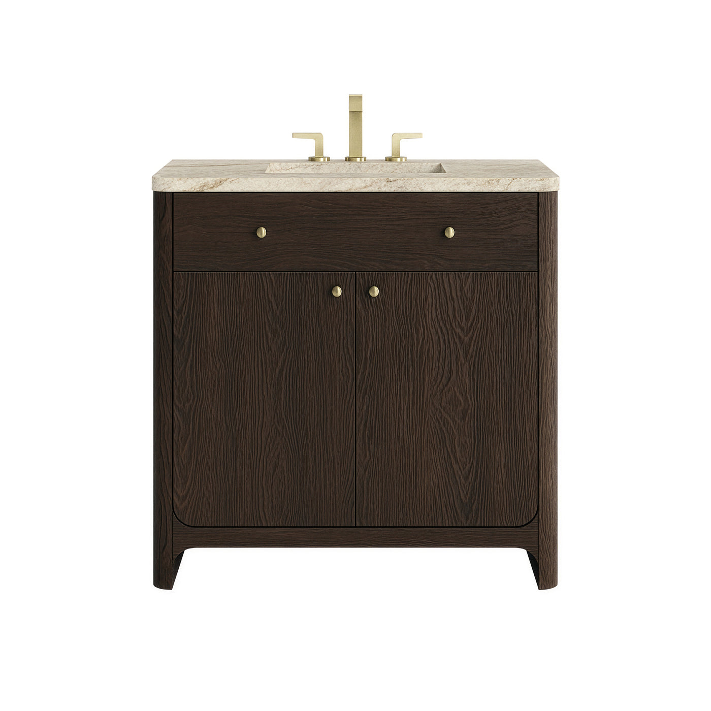 James Martin Gracyn 36" Single Bathroom Vanity, Sable with Tajnar countertop