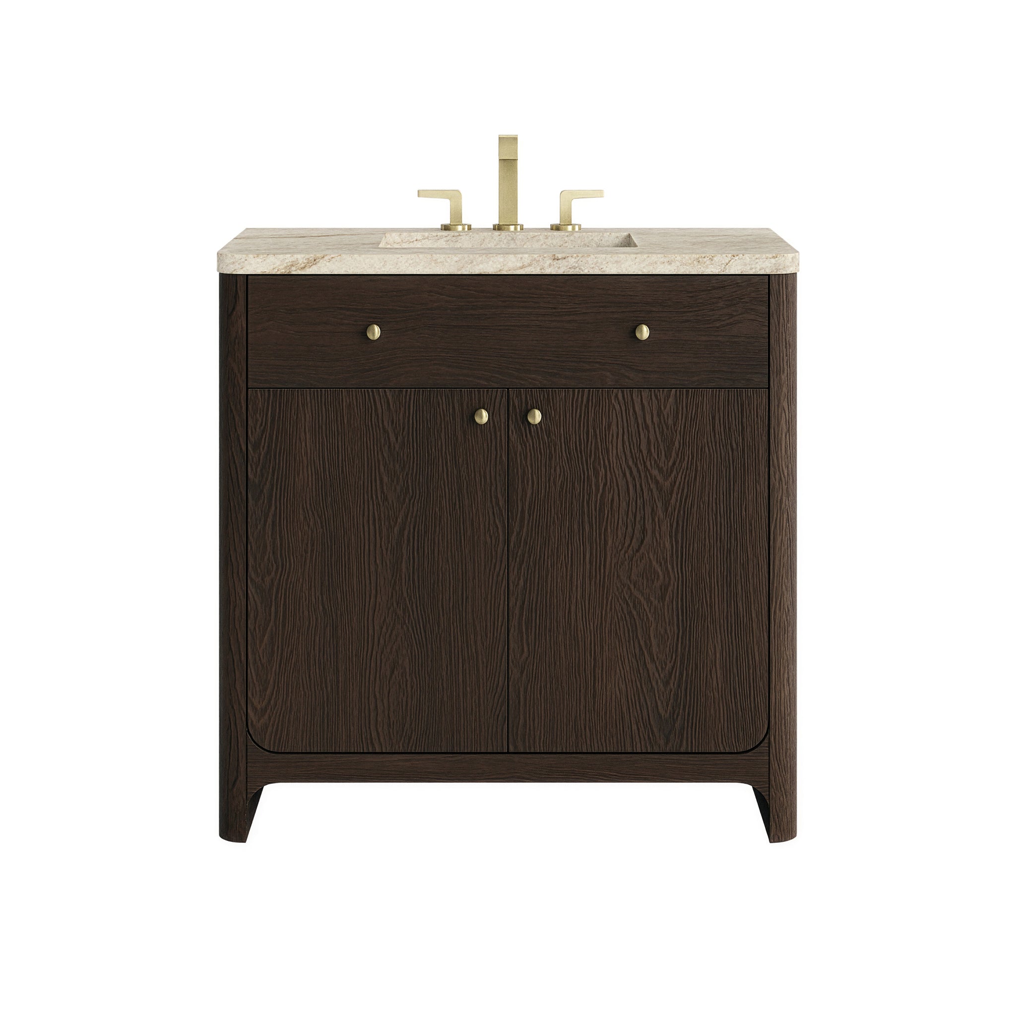 James Martin Gracyn 36" Single Bathroom Vanity, Sable with Tajnar countertop