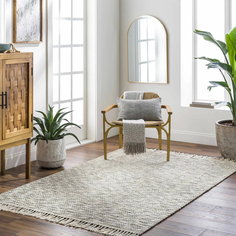 Amiel Beige Hand Woven Area Rug - Clearance by Boutique Rugs