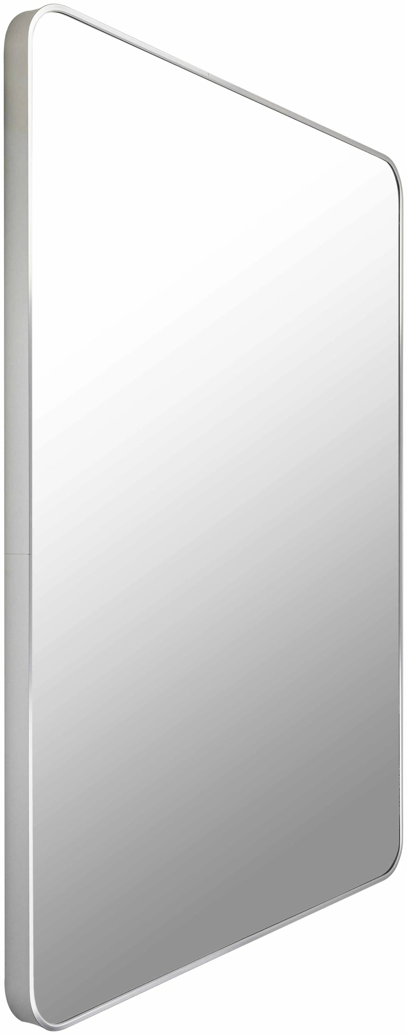 Sustinente Silver Gray Carved Mirror by Boutique Rugs
