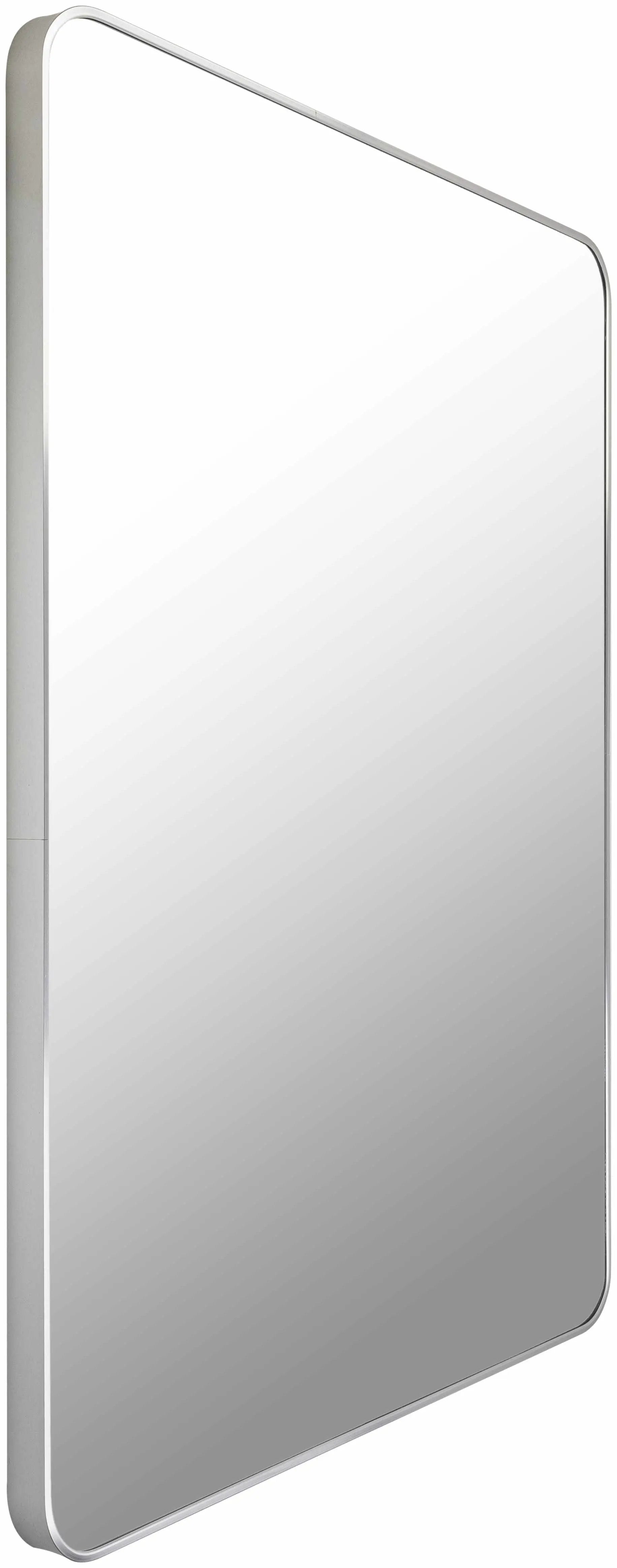 Sustinente Silver Gray Carved Mirror by Boutique Rugs