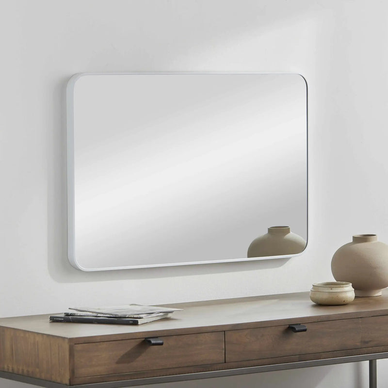 Sustinente White Carved Mirror - Clearance by Boutique Rugs