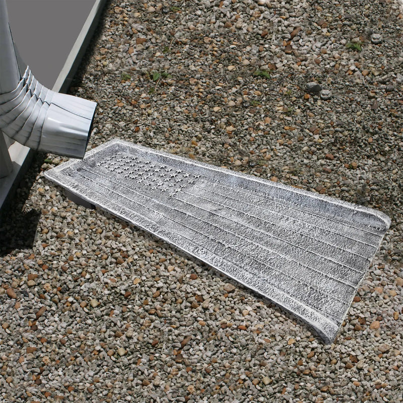 White American Flag 24-in Cast Aluminum Downspout Gutter Splash Block by Sharicks