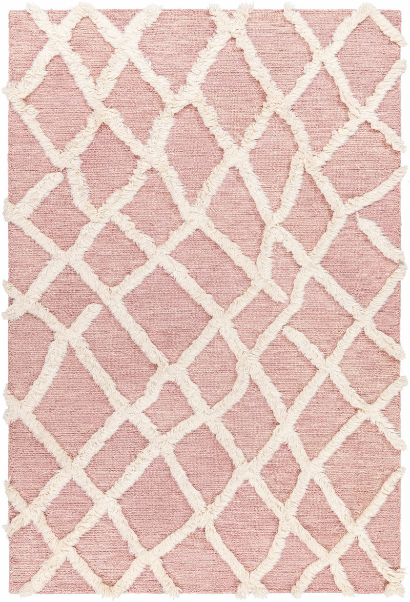 Adica Pink Wool Area Rug - Clearance by Boutique Rugs