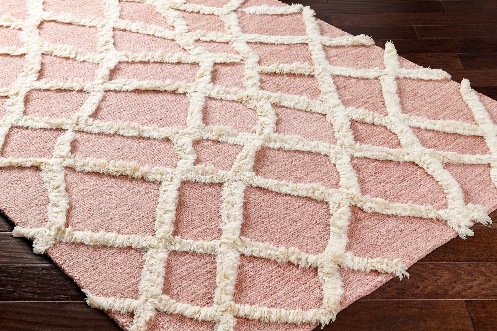Adica Pink Wool Area Rug - Clearance by Boutique Rugs