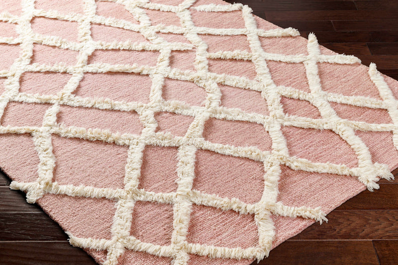 Adica Pink Wool Area Rug - Clearance by Boutique Rugs