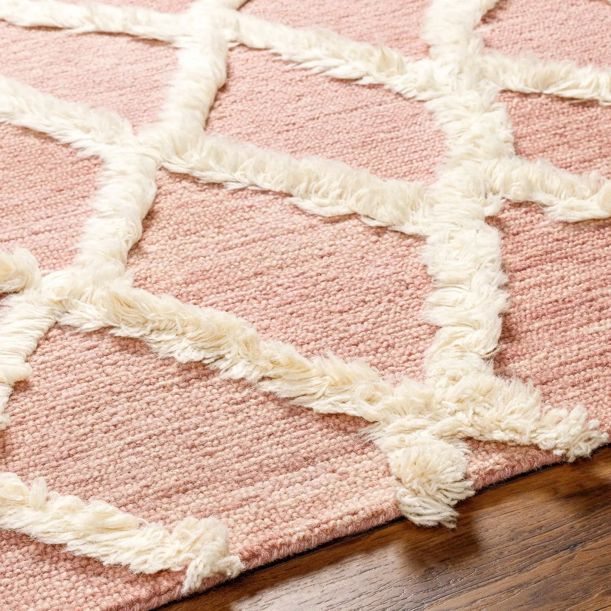 Adica Pink Wool Area Rug - Clearance, photo 4 of 4