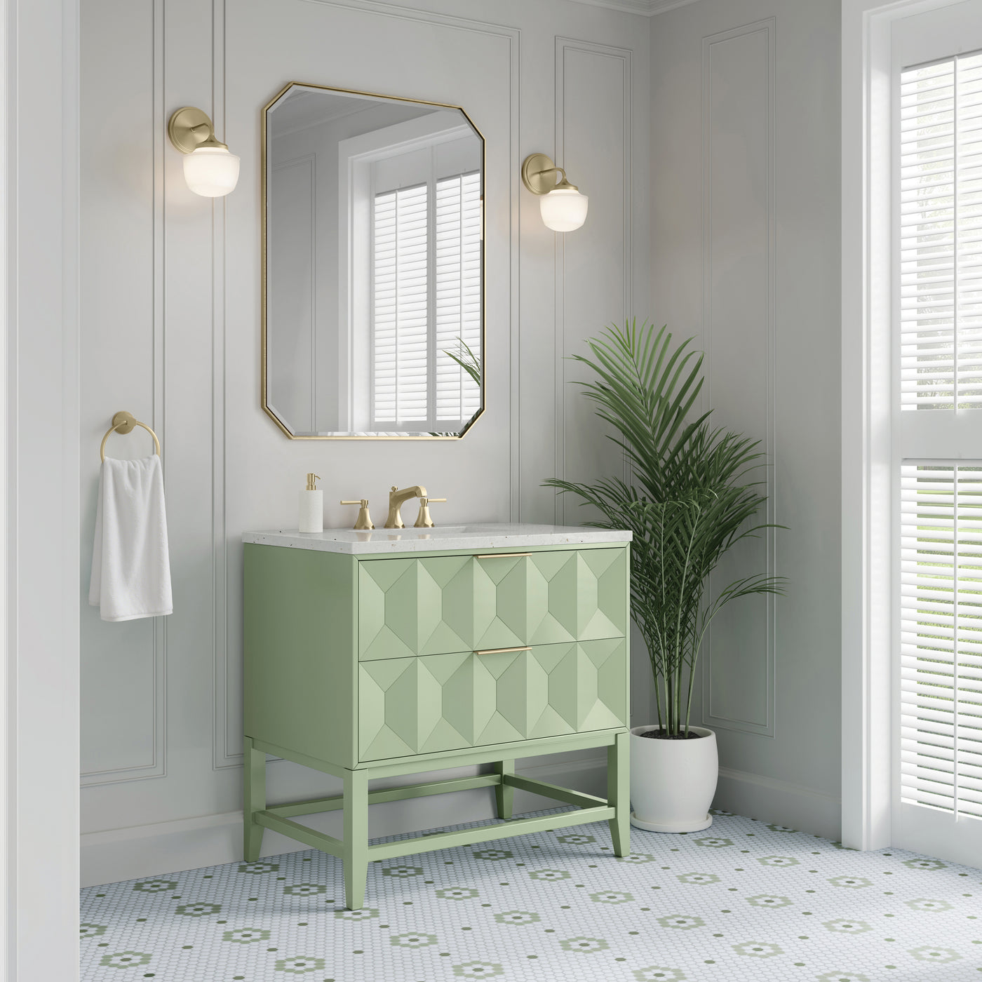 James Martin Emmeline 36" Single Bathroom Vanity, Pistachio, view 25