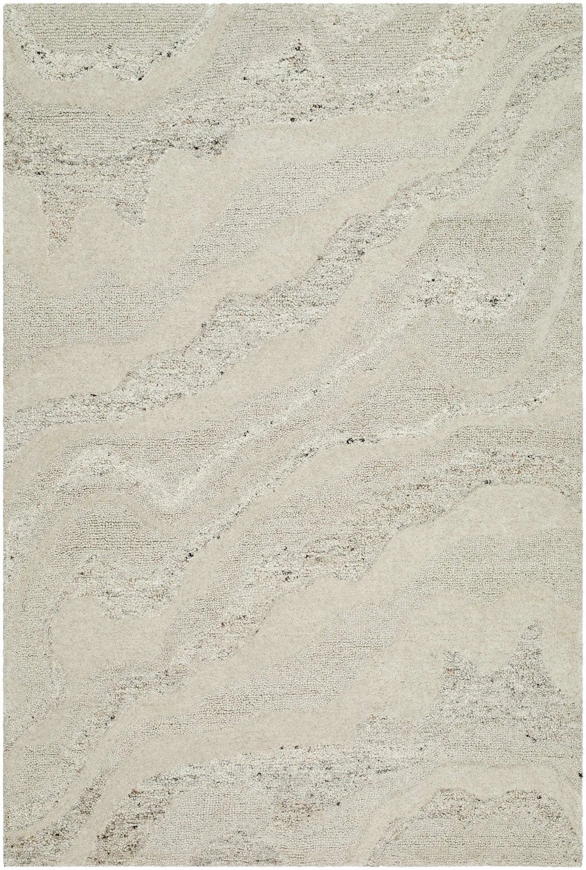 Siani Cream Wool Area Rug