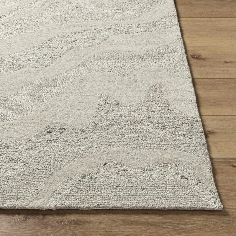 Siani Cream Wool Area Rug by Boutique Rugs