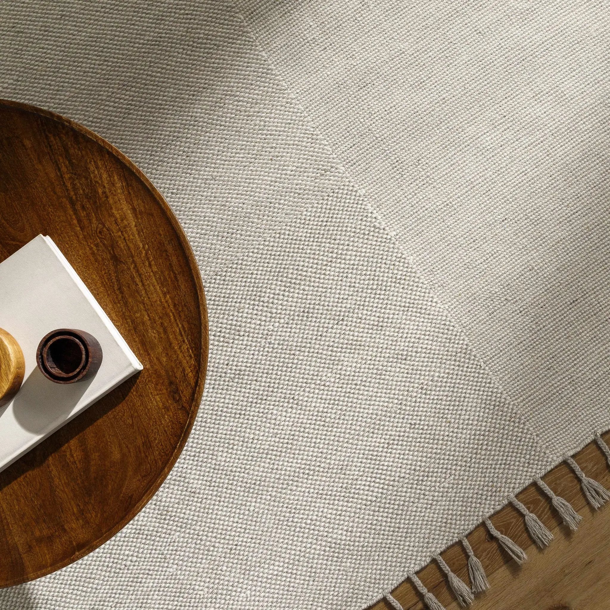 Abhay Cream Wool Area Rug - Clearance by Boutique Rugs