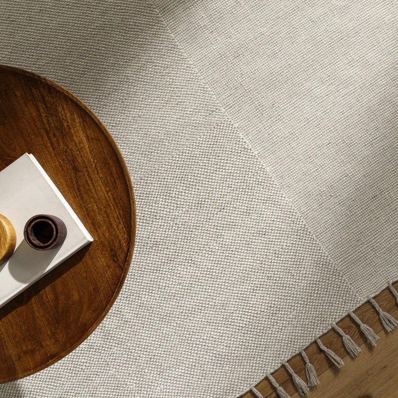 Abhay Cream Wool Area Rug - Clearance by Boutique Rugs