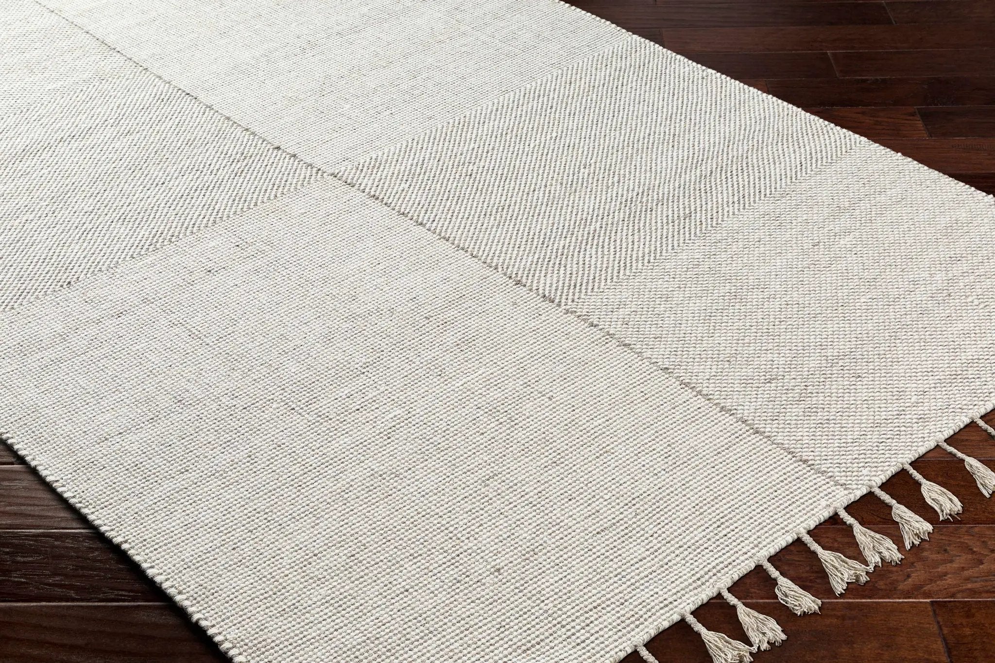 Abhay Beige Wool Area Rug - Clearance by Boutique Rugs