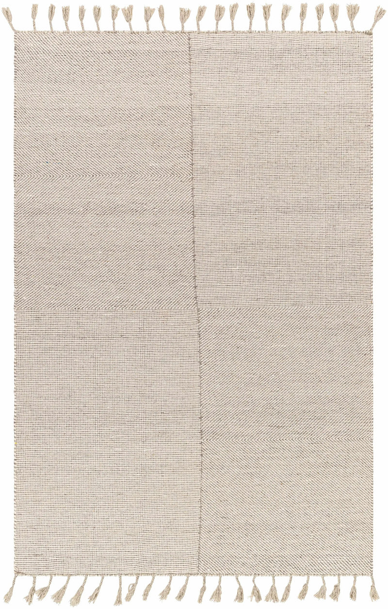 Abhay Beige Wool Area Rug - Clearance by Boutique Rugs