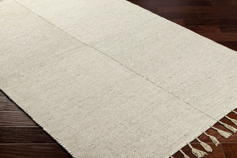 Abhay Beige Wool Area Rug - Clearance by Boutique Rugs