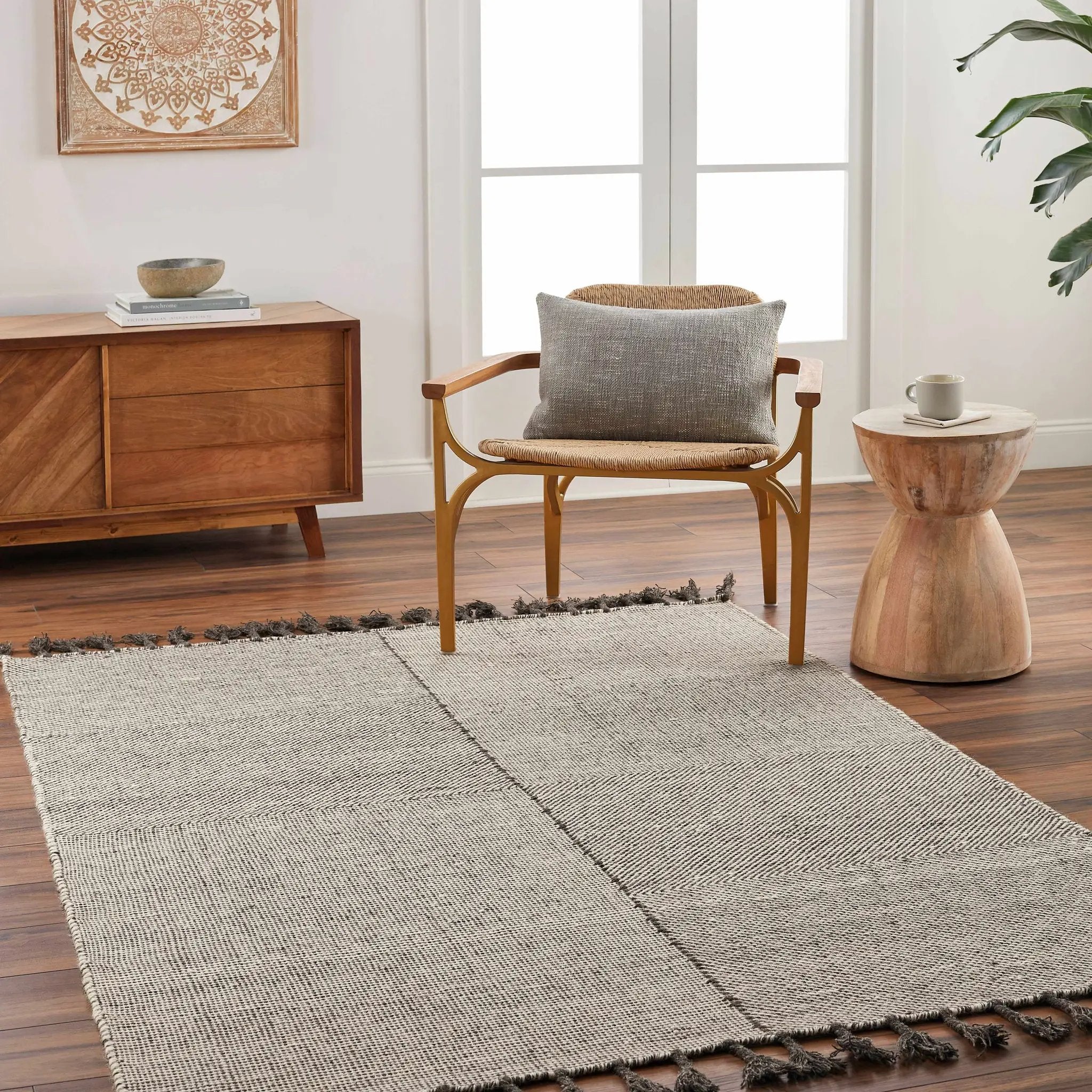 Abhay Gray Wool Area Rug - Clearance by Boutique Rugs