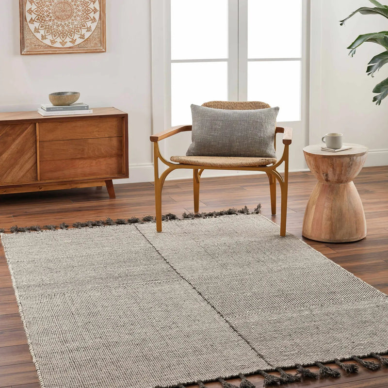 Abhay Gray Wool Area Rug - Clearance by Boutique Rugs