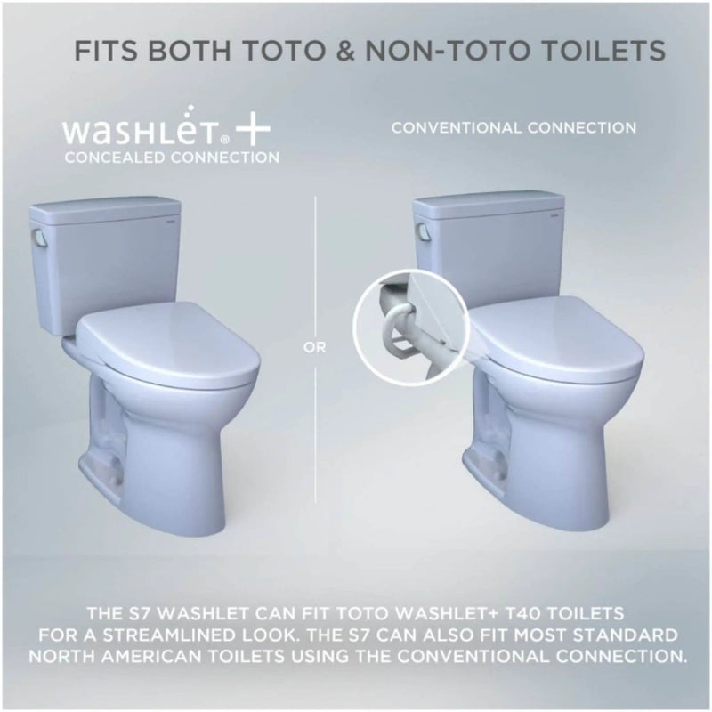 [SW4726] TOTO S7 Washlet Elongated Bidet Toilet Seat With EWater & Manual Classic/Contemporary Lid (SAK54821) by SAKSBY WHOLESALE