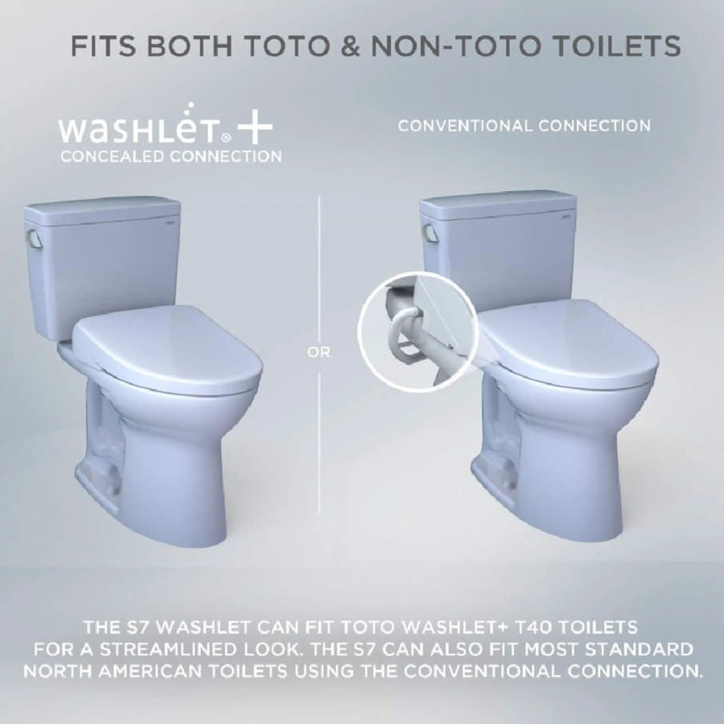 [SW4736AT40#01] TOTO S7A Washlet Elongated Bidet Toilet Seat With EWater And Auto Open/Close Contemporary Lid (SAK54823) by SAKSBY WHOLESALE