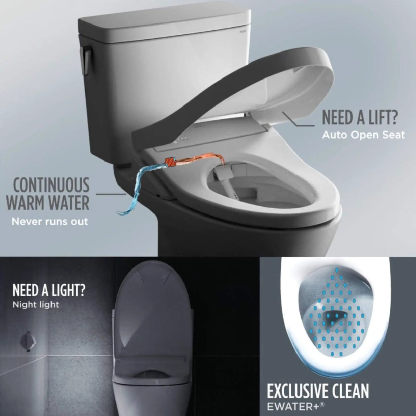 [SW4736AT40#01] TOTO S7A Washlet Elongated Bidet Toilet Seat With EWater And Auto Open/Close Contemporary Lid (SAK54823) by SAKSBY WHOLESALE