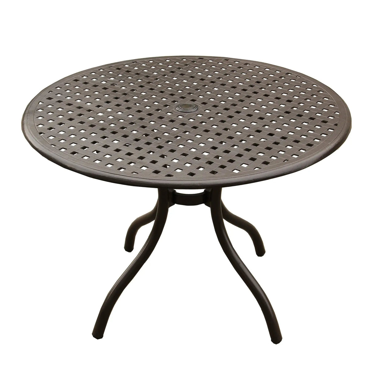 Outdoor Aluminum 5pc Round Patio Dining Set with Four Chairs by Sharicks