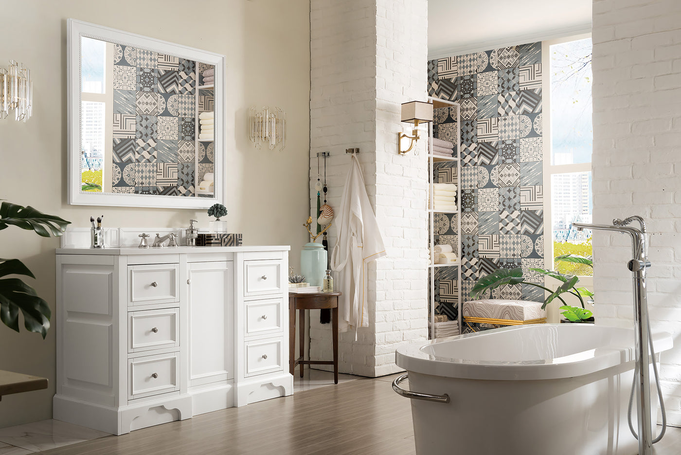James Martin De Soto 48" Single Bathroom Vanity, Bright White, view 31