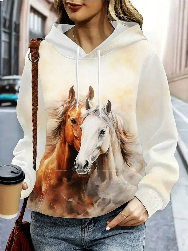 Sweatshirt - Casual Cotton Crew Neck by House Of Avana