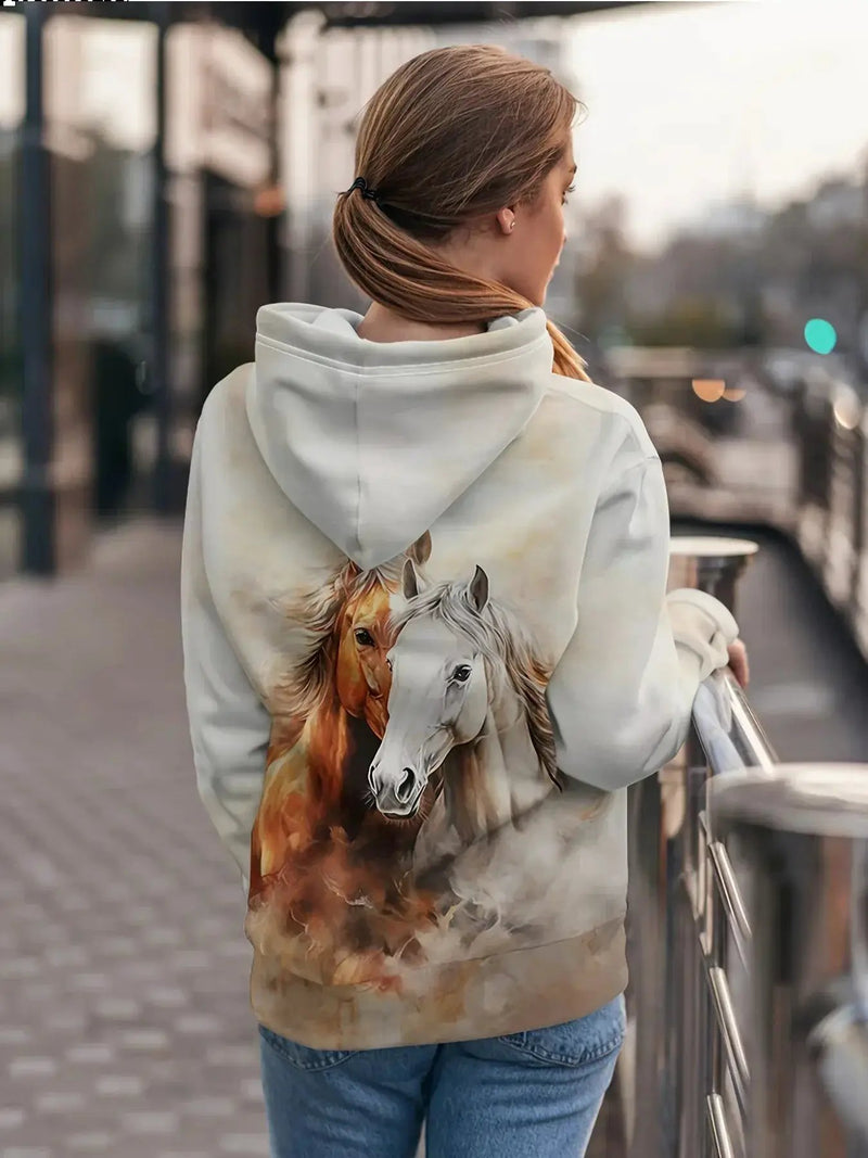 Sweatshirt - Casual Cotton Crew Neck by House Of Avana