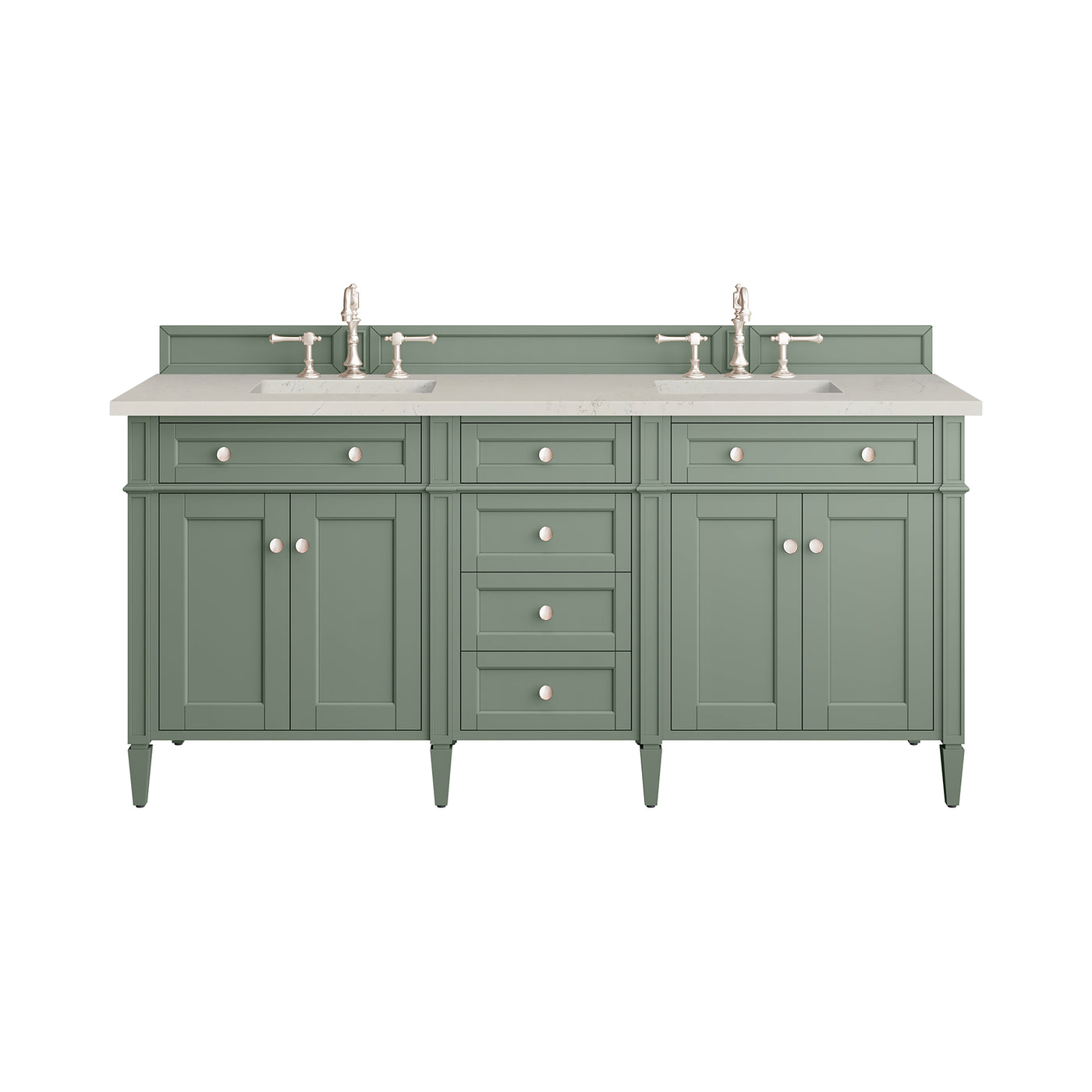 James Martin Brittany 72" Double Bathroom Vanity, Smokey Celadon, view 35