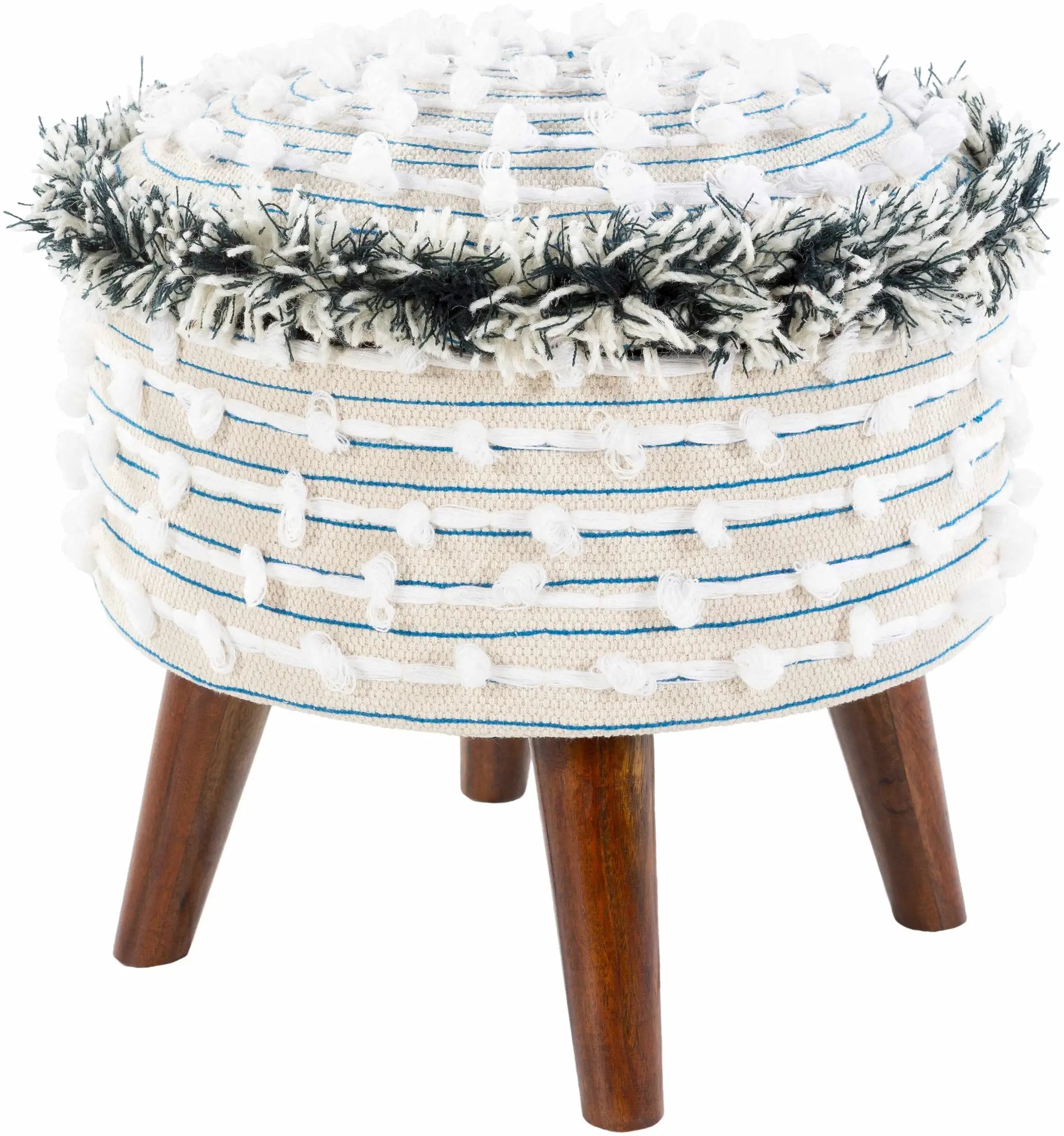 Matagami Beige Hand Woven Stool - Clearance by Boutique Rugs