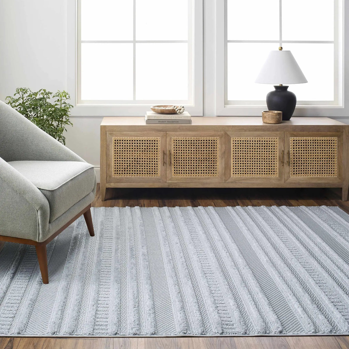 Faris Outdoor Area Rug - Clearance, installed in a room 2