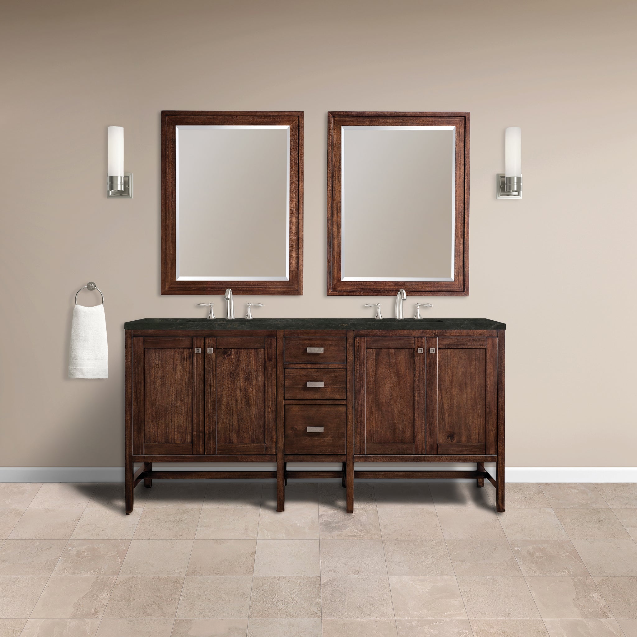 James Martin Addison 72" Double Bathroom Vanity, Mid-Century Acacia, view 30