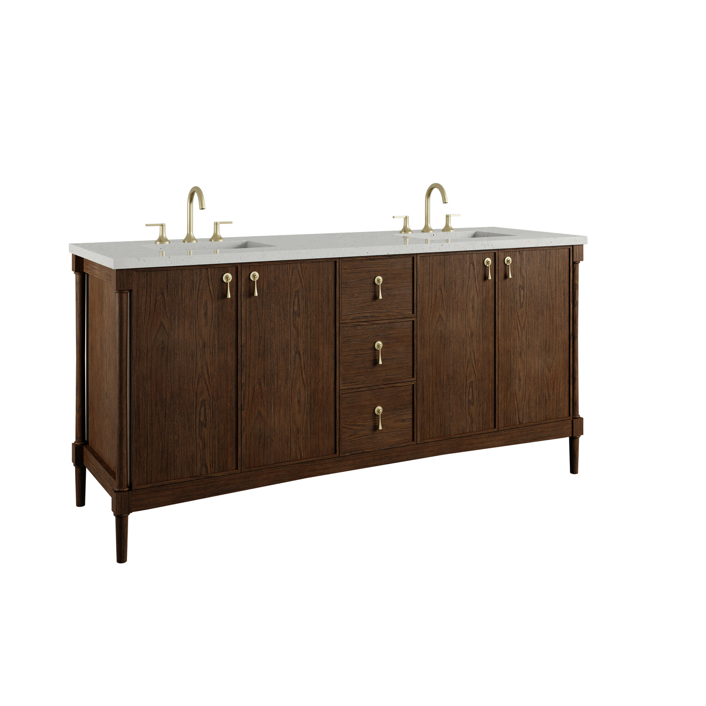 James Martin Kinnsden 72" Double Bathroom Vanity, Sable Oak, view 32