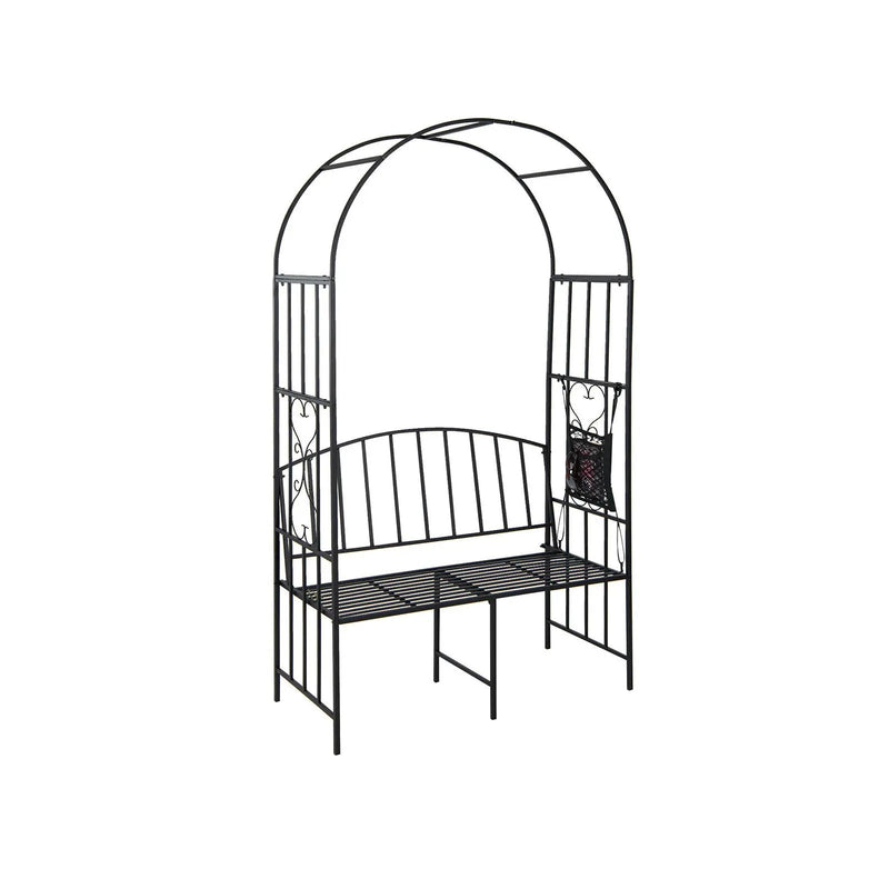 Steel Garden Arch with 2-Seat Bench by DirectDeals